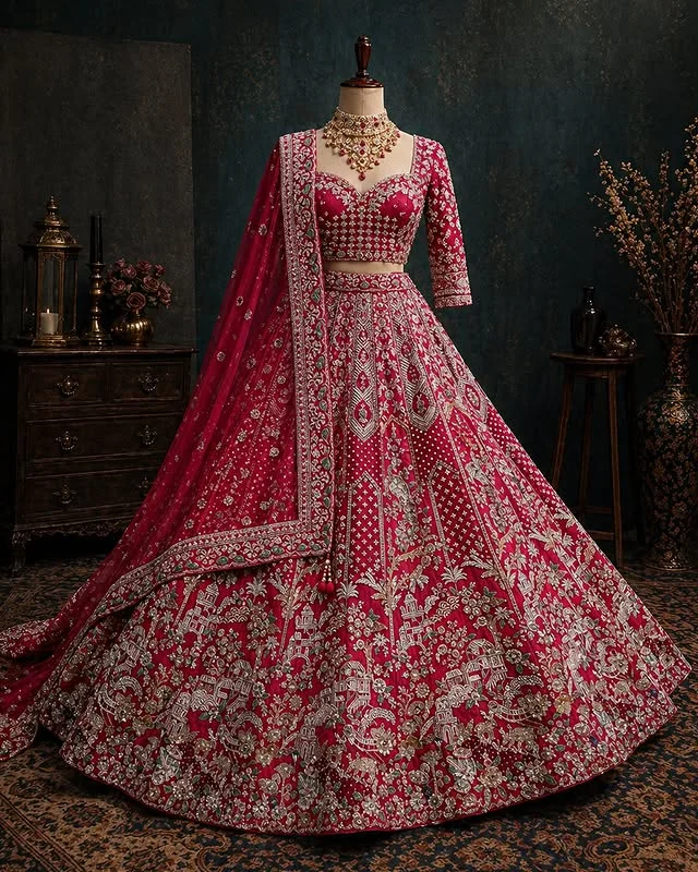 Vivaah Surat Crimson Heritage Lehenga